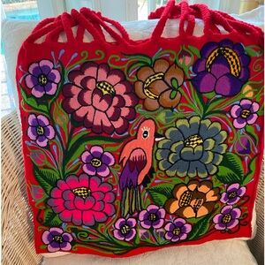 VTG Embroidered Cross Stitch Shoulder Bag❤️